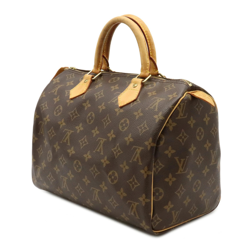 Louis Vuitton Monogram Speedy Bag Travel Boston Handbag Brown